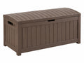 Garten-Aufbewahrungsbox 120 x 60 x 63 cm Kunststoff Braun mit Sitzdeckel